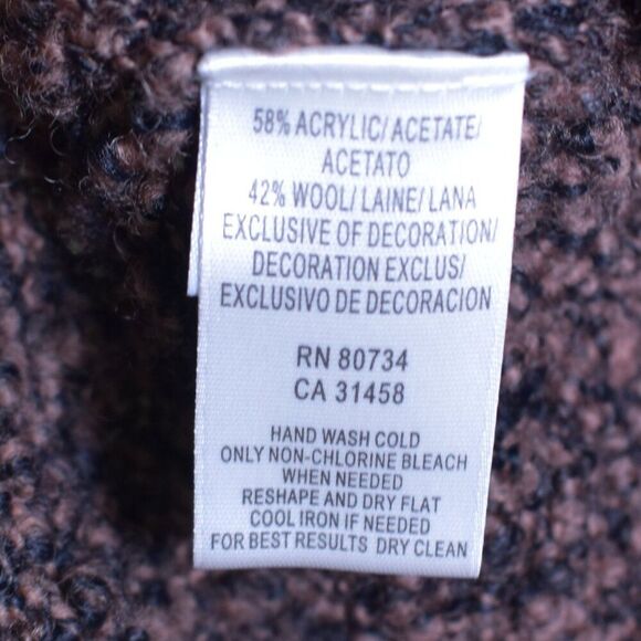 BCBGMaxAzria Wool Blend Tweed Jacket Women’s Size L Brown Gold Buttons - Picture 13 of 14